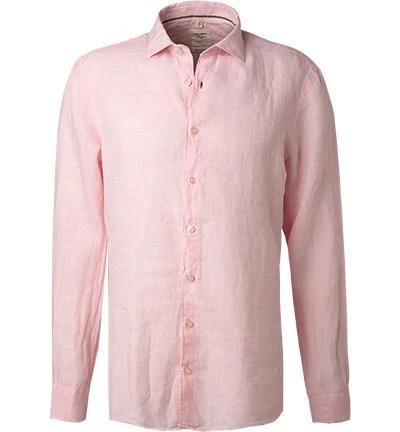 OLYMP Level Five Body Fit smartbusiness 3556/74/31 Hemd, Reines Leinen, Pastellrosa meliert, Hellrosé 2 OLYMP Level Five Body Fit smartbusiness 3556/74/31 Hemd, Reines Leinen, Pastellrosa meliert, Hellrosé – Bild 2
