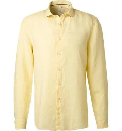 OLYMP Level Five Body Fit smartbusiness 3556/74/51 Hemd, Reines Leinen, Pastellgelb meliert, Gelb 2 OLYMP Level Five Body Fit smartbusiness 3556/74/51 Hemd, Reines Leinen, Pastellgelb meliert, Gelb – Bild 2