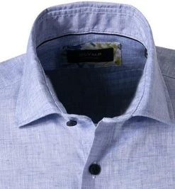 OLYMP Signature Tailored Fit 8548/74/11 Hemd, Reines Leinen, Bleu -hemdenverkauf 366340 norm2