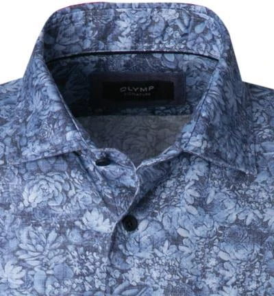 OLYMP Signature Tailored Fit 8550/74/14 Hemd, Reines Leinen, Nachtblau gemustert, Nachtblau 3 OLYMP Signature Tailored Fit 8550/74/14 Hemd, Reines Leinen, Nachtblau gemustert, Nachtblau – Bild 3