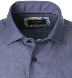 OLYMP Signature Tailored Fit 8548/74/14 Hemd, Reines Leinen, Nachtblau -hemdenverkauf 366409 norm2