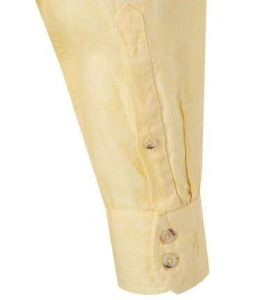 OLYMP Casual Level Five Body Fit 3064/74/50 Hemd, Reines Leinen, Gelb meliert, Hellgelb 4 OLYMP Casual Level Five Body Fit 3064/74/50 Hemd, Reines Leinen, Gelb meliert, Hellgelb – Bild 4