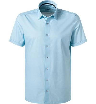 OLYMP Luxor Modern Fit 1252/72/11 Kurzarmhemd, Jersey geruchshemmend, Bleu gemustert, Bleu 2 OLYMP Luxor Modern Fit 1252/72/11 Kurzarmhemd, Jersey geruchshemmend, Bleu gemustert, Bleu – Bild 2