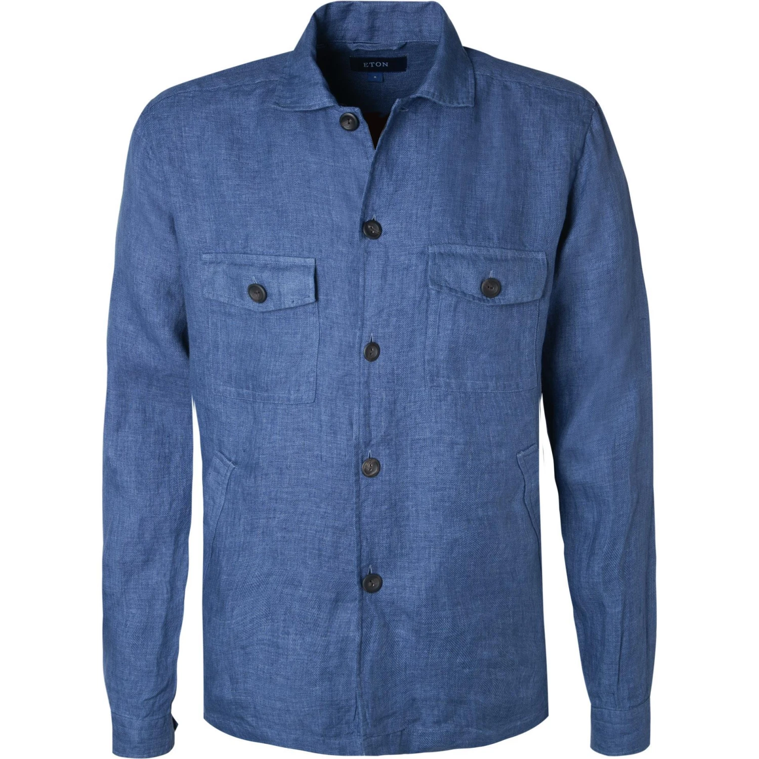 ETON Overshirt 1000/02088/26 Reines Leinen, Blau 1 ETON Overshirt 1000/02088/26 Reines Leinen, Blau