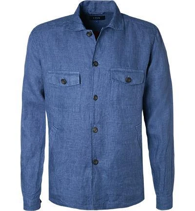ETON Overshirt 1000/02088/26 Reines Leinen, Blau 2 ETON Overshirt 1000/02088/26 Reines Leinen, Blau – Bild 2