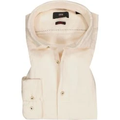 CINQUE Hemd Cisteve 9062-6344/22 Slim Fit, Reines Leinen, Creme