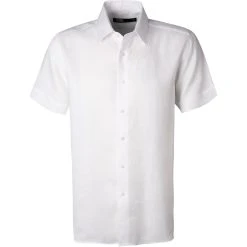 KARL LAGERFELD Hemd 605500/60/511667/10 Kurzarmhemd, Modern Fit, Reines Leinen, Weiß