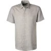 KARL LAGERFELD Hemd 605500/60/511667/550 Kurzarmhemd, Modern Fit, Reines Leinen, Sand meliert, Sand