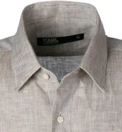 KARL LAGERFELD Hemd 605500/60/511667/550 Kurzarmhemd, Modern Fit, Reines Leinen, Sand meliert, Sand -hemdenverkauf 366612 norm2