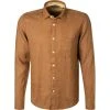 Marc O'Polo Hemd 123 7428 42082/768 Regular Fit, Reines Leinen, Braun