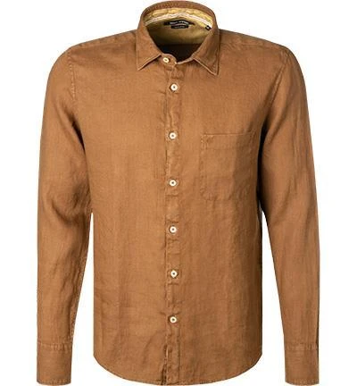 Marc O'Polo Hemd 123 7428 42082/768 Regular Fit, Reines Leinen, Braun 2 Marc O'Polo Hemd 123 7428 42082/768 Regular Fit, Reines Leinen, Braun – Bild 2