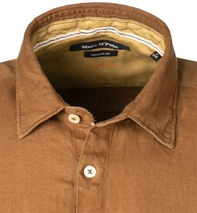 Marc O'Polo Hemd 123 7428 42082/768 Regular Fit, Reines Leinen, Braun 3 Marc O'Polo Hemd 123 7428 42082/768 Regular Fit, Reines Leinen, Braun – Bild 3