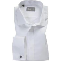 fakts Hemd 9010/111 Slim Fit, Baumwolle, Weiß , Weiß