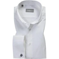 fakts Hemd 9009/111 Slim Fit, Baumwolle, Weiß