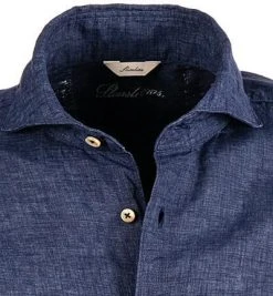Stenströms Hemd 675221/7970/160 Fitted Body, Reines Leinen, Jeansblau meliert, Jeansblau -hemdenverkauf 367079 norm2