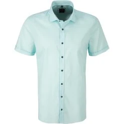 OLYMP Level Five Body Fit 2074/72/43 Kurzarmhemd, Baumwolle, Türkis