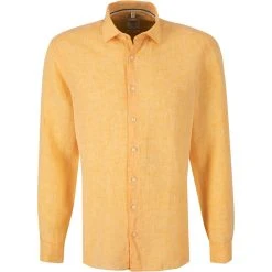 OLYMP Level Five Body Fit smartbusiness 3556/74/82 Hemd, Reines Leinen, Mandarin meliert, Mandarin