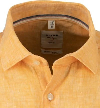 OLYMP Level Five Body Fit smartbusiness 3556/74/82 Hemd, Reines Leinen, Mandarin meliert, Mandarin 3 OLYMP Level Five Body Fit smartbusiness 3556/74/82 Hemd, Reines Leinen, Mandarin meliert, Mandarin – Bild 3