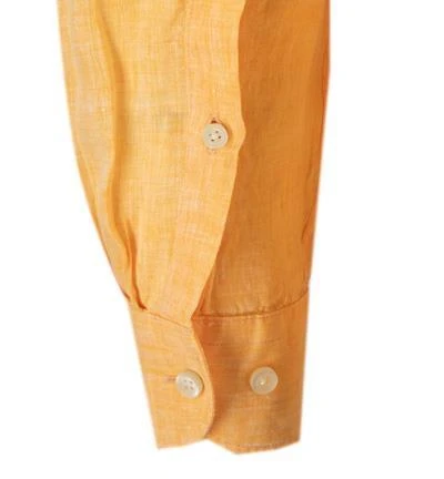 OLYMP Level Five Body Fit smartbusiness 3556/74/82 Hemd, Reines Leinen, Mandarin meliert, Mandarin 4 OLYMP Level Five Body Fit smartbusiness 3556/74/82 Hemd, Reines Leinen, Mandarin meliert, Mandarin – Bild 4