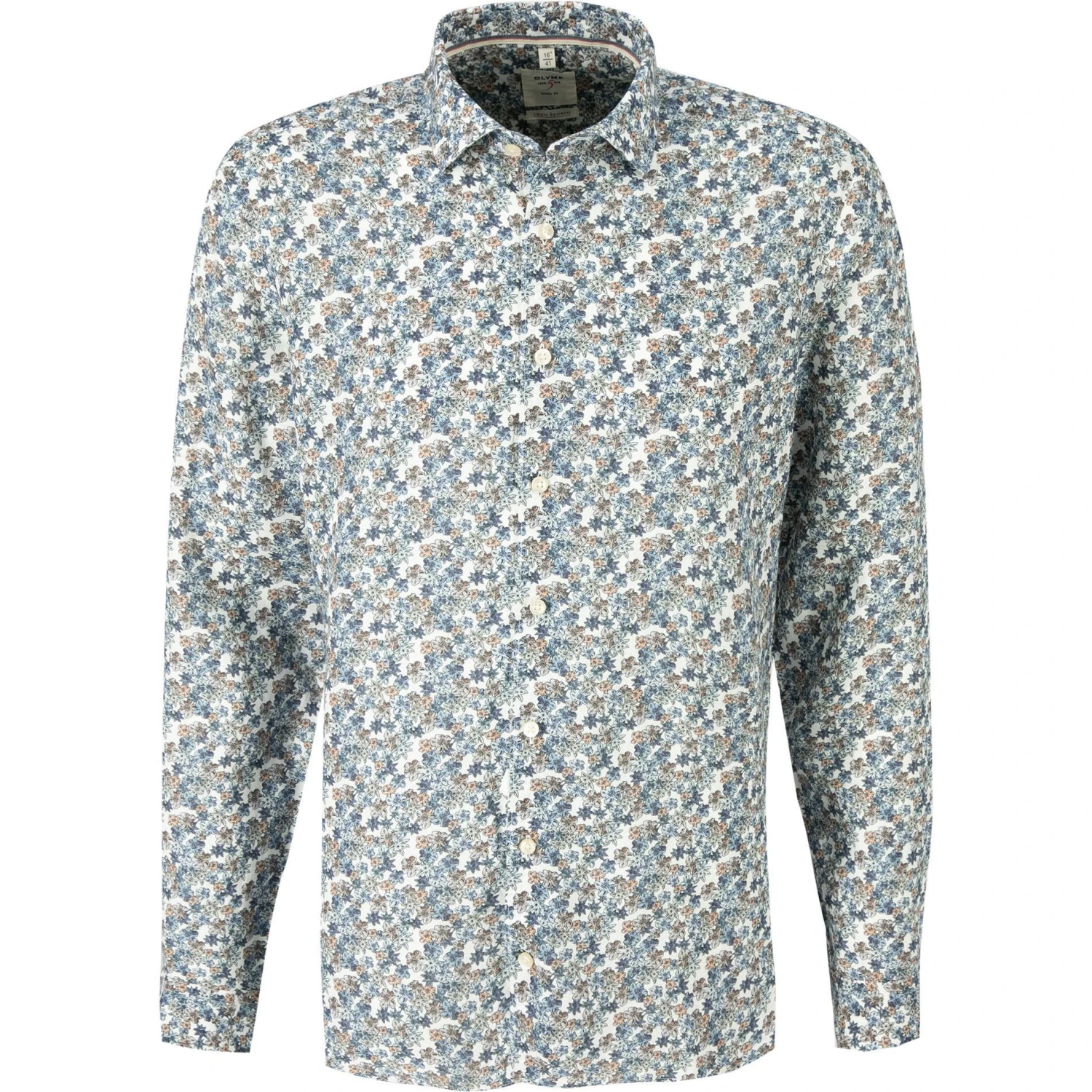 OLYMP Level Five Body Fit smartbusiness 3564/74/00 Hemd, Reines Leinen, Weiß-blau gemustert, Weiß 1 OLYMP Level Five Body Fit smartbusiness 3564/74/00 Hemd, Reines Leinen, Weiß-blau gemustert, Weiß