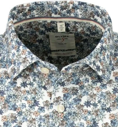 OLYMP Level Five Body Fit smartbusiness 3564/74/00 Hemd, Reines Leinen, Weiß-blau gemustert, Weiß 3 OLYMP Level Five Body Fit smartbusiness 3564/74/00 Hemd, Reines Leinen, Weiß-blau gemustert, Weiß – Bild 3