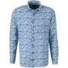 OLYMP Casual Modern Fit 4130/74/10 Hemd, Reines Leinen, Hellblau gemustert, Hellblau