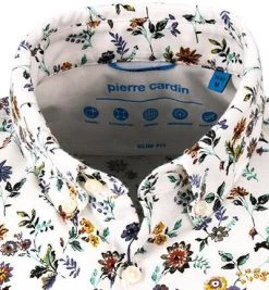 Pierre Cardin Hemd 03621/000/27483/9001 Kurzarmhemd, Slim Fit, Jersey, Weiß gemustert, Weiß -hemdenverkauf 367166 norm2