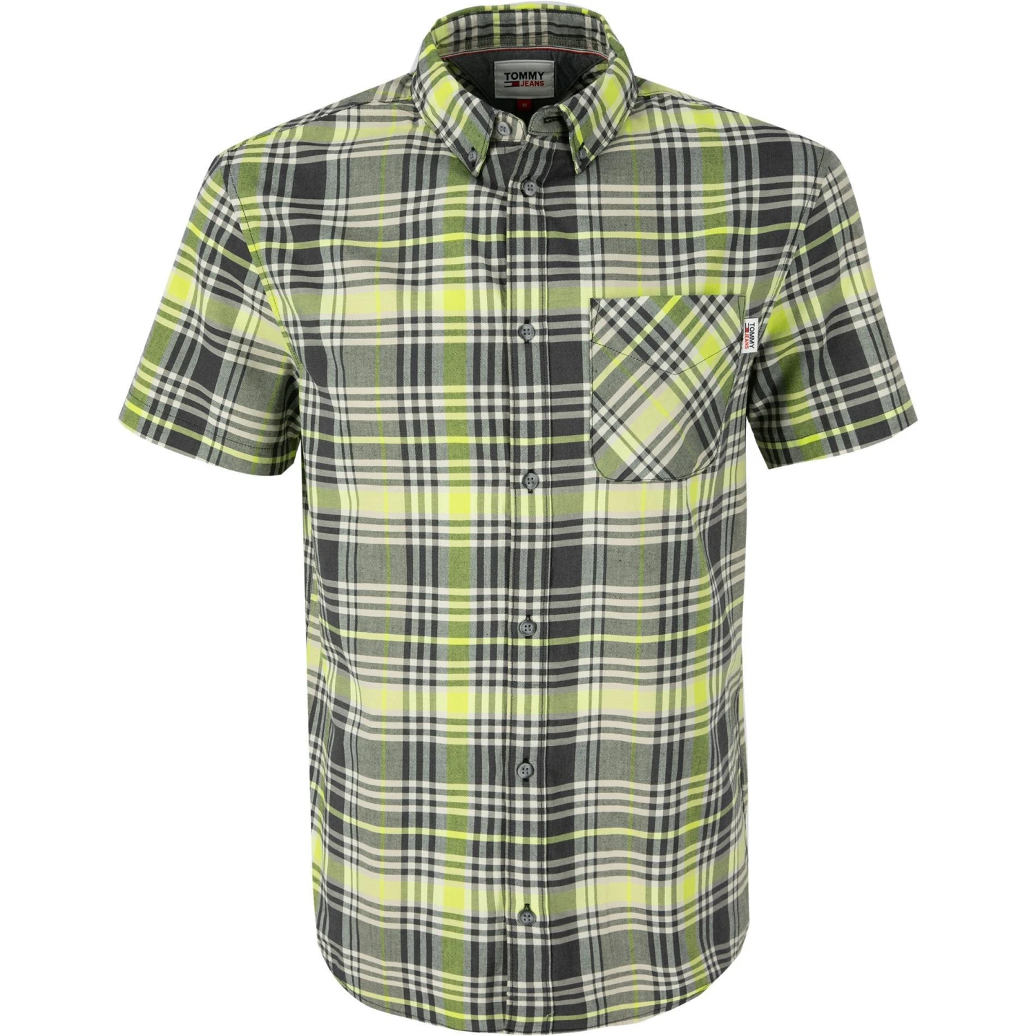 TOMMY JEANS Hemd DM0DM10163/ABM Kurzarmhemd, Bio Baumwolle, Hellgrün kariert, Hellgrün 1 TOMMY JEANS Hemd DM0DM10163/ABM Kurzarmhemd, Bio Baumwolle, Hellgrün kariert, Hellgrün