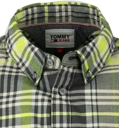 TOMMY JEANS Hemd DM0DM10163/ABM Kurzarmhemd, Bio Baumwolle, Hellgrün kariert, Hellgrün 3 TOMMY JEANS Hemd DM0DM10163/ABM Kurzarmhemd, Bio Baumwolle, Hellgrün kariert, Hellgrün – Bild 3