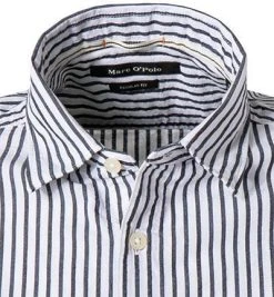 Marc O'Polo Hemd 123 7294 41038/C89 Kurzarmhemd, Regular Fit, Seersucker, Nachtblau-weiß gestreift, Nachtblau-weiß -hemdenverkauf 367258 norm2