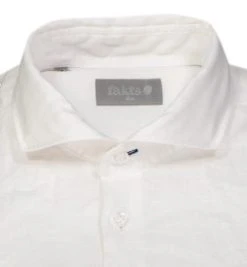 fakts Hemd 6018/111 Slim Fit, Reines Leinen, Weiß -hemdenverkauf 367268 norm2