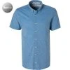 Pierre Cardin Hemd 03621/000/27460/9051 Kurzarmhemd, Slim Fit, Piqué, Jeansblau meliert , Jeansblau