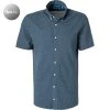 Pierre Cardin Hemd 03621/000/27461/9081 Kurzarmhemd, Slim Fit, Jersey-Piquée, Dunkelblau gemustert, Dunkelblau