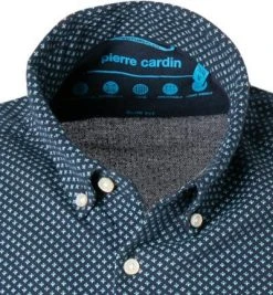 Pierre Cardin Hemd 03621/000/27461/9081 Kurzarmhemd, Slim Fit, Jersey-Piquée, Dunkelblau gemustert, Dunkelblau -hemdenverkauf 367330 norm2