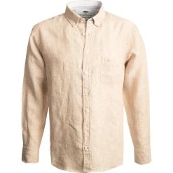 Fynch-Hatton Hemd 1121 6030/6035 Casual Fit, Reines Leinen, Sand meliert, Sand