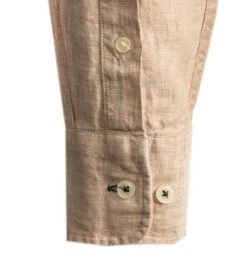 Fynch-Hatton Hemd 1121 6030/6035 Casual Fit, Reines Leinen, Sand meliert, Sand -hemdenverkauf 367379 norm4