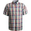 Fynch-Hatton Hemd 1121 6051/6054 Kurzarmhemd, Casual Fit, Reines Leinen, Multicolor kariert, Multicolour