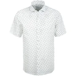 Seidensticker Hemd 198711/01 Kurzarmhemd, Regular Fit, Oxford, Weiß gemustert, Weiß