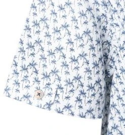 bugatti Hemd 9250/78541/370 Kurzarmhemd, Modern Fit, Leinen, Blau-weiß, Weiß-blau -hemdenverkauf 367470 norm3