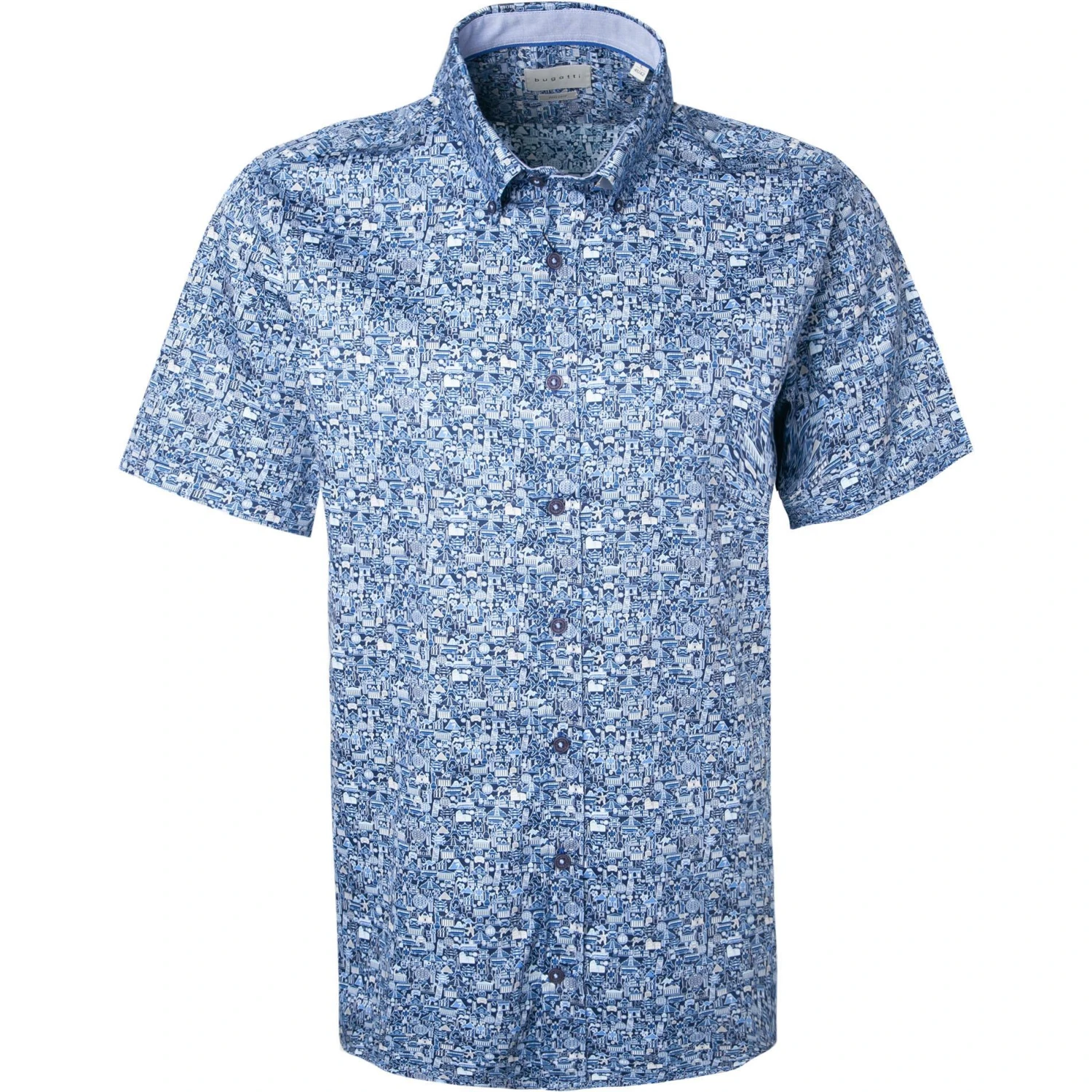 bugatti Hemd 9450/78812/370 Kurzarmhemd, Modern Fit, Baumwolle, Blau 1 bugatti Hemd 9450/78812/370 Kurzarmhemd, Modern Fit, Baumwolle, Blau