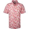 bugatti Hemd 9450/78337/940 Kurzarmhemd, Modern Fit, Rosa-weiß