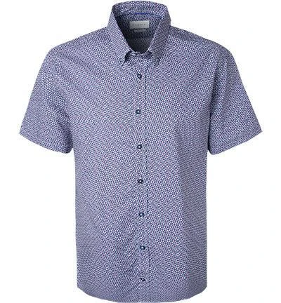 bugatti Hemd 9450/78814/390 Kurzarmhemd, Modern Fit, Baumwolle, Blau-rot gemustert, Blau-weiß 2 bugatti Hemd 9450/78814/390 Kurzarmhemd, Modern Fit, Baumwolle, Blau-rot gemustert, Blau-weiß – Bild 2