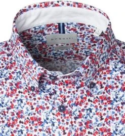 bugatti Hemd 9450/78811/950 Kurzarmhemd, Modern Fit, Baumwolle, Rot-blau, Rot-weiß-blau -hemdenverkauf 367482 norm2