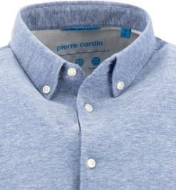 Pierre Cardin Hemd 03621/000/27460/9041 Kurzarmhemd, Slim Fit, Baumwoll-Piqué, Hellblau meliert, Hellblau -hemdenverkauf 367542 norm2