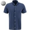 Pierre Cardin Hemd 03621/000/27460/9081 Kurzarmhemd, Slim Fit, Baumwoll-Piqué, Navy