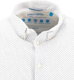 Pierre Cardin Hemd 03621/000/27461/9000 Kurzarmhemd, Slim Fit, Baumwoll-Piqué, Weiß-navy gemustert, Weiß-navy -hemdenverkauf 367555 norm2