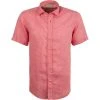 FIL NOIR Hemd Roma 51490/45 Kurzarmhemd, Shaped Fit, Reines Leinen, Pink meliert, Pink