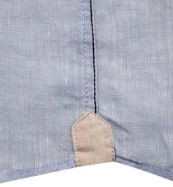 FIL NOIR Hemd Roma 51490/62 Kurzarmhemd, Shaped Fit, Reines Leinen, Hellblau meliert, Hellblau -hemdenverkauf 367629 norm3