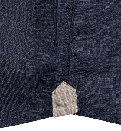 FIL NOIR Hemd Roma 51490/69 Kurzarmhemd, Shaped Fit, Reines Leinen, Marine meliert, Marine 4 FIL NOIR Hemd Roma 51490/69 Kurzarmhemd, Shaped Fit, Reines Leinen, Marine meliert, Marine – Bild 4
