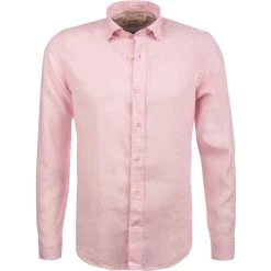 FIL NOIR Hemd Roma 51492/43 Shaped Fit, Reines Leinen, Rosa